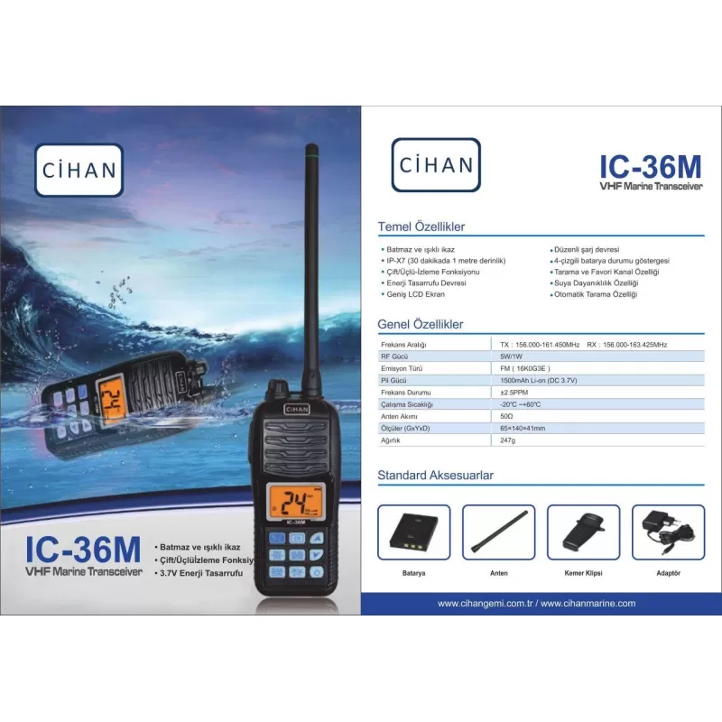 Cihan IC-36M Portable VHF (El Telsizi)