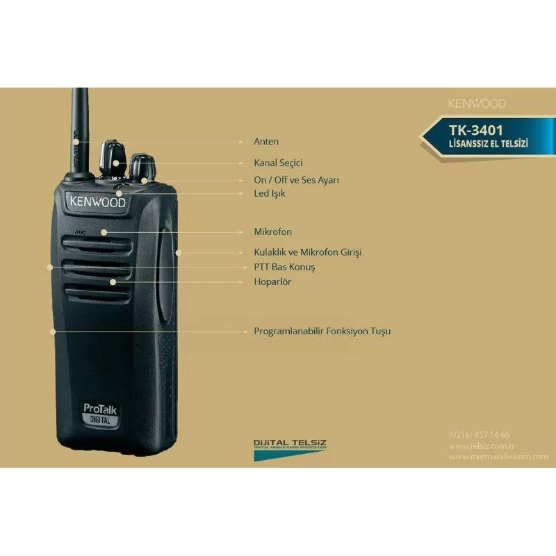 Kenwood TK 3401 T Dijital Lisanssız Telsiz