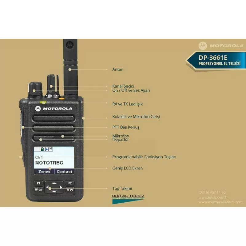 Motorola DP 3661 Dijital El Telsizi