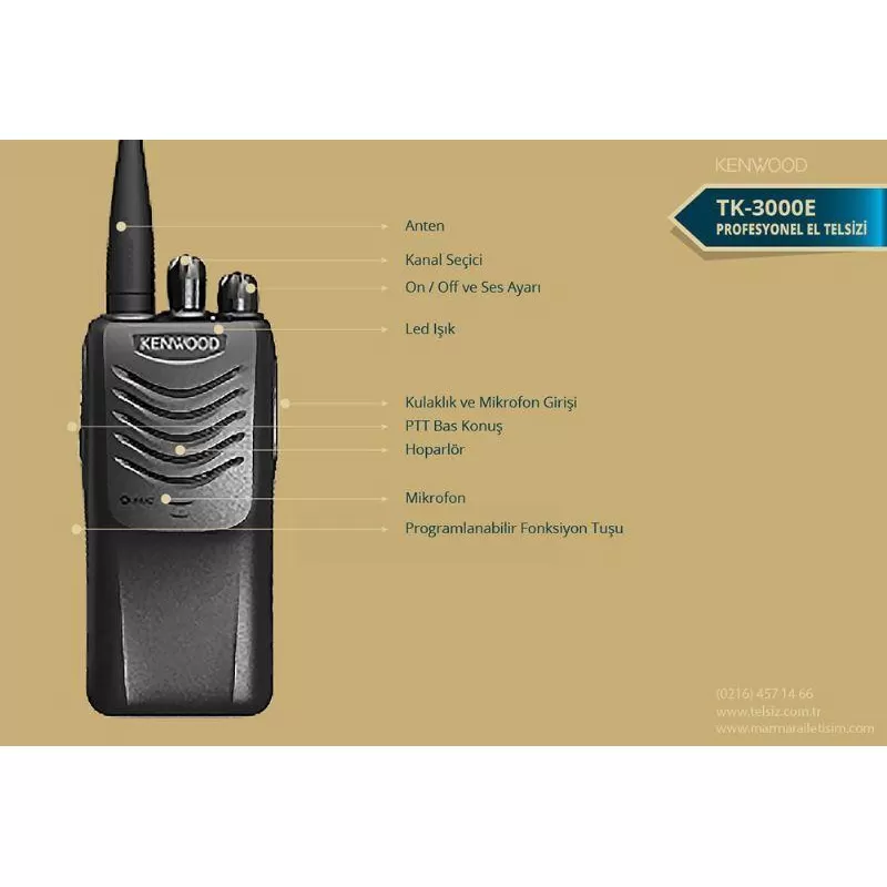 Kenwood TK 3000 T Analog El Telsizi