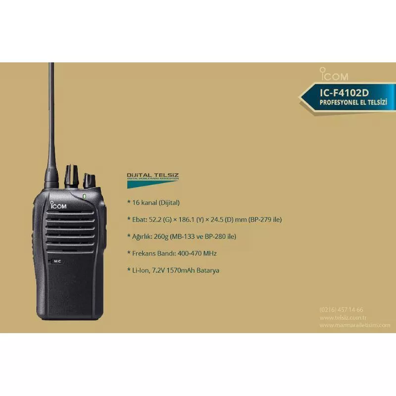 Icom IC F 4102 D Dijital El Telsizi